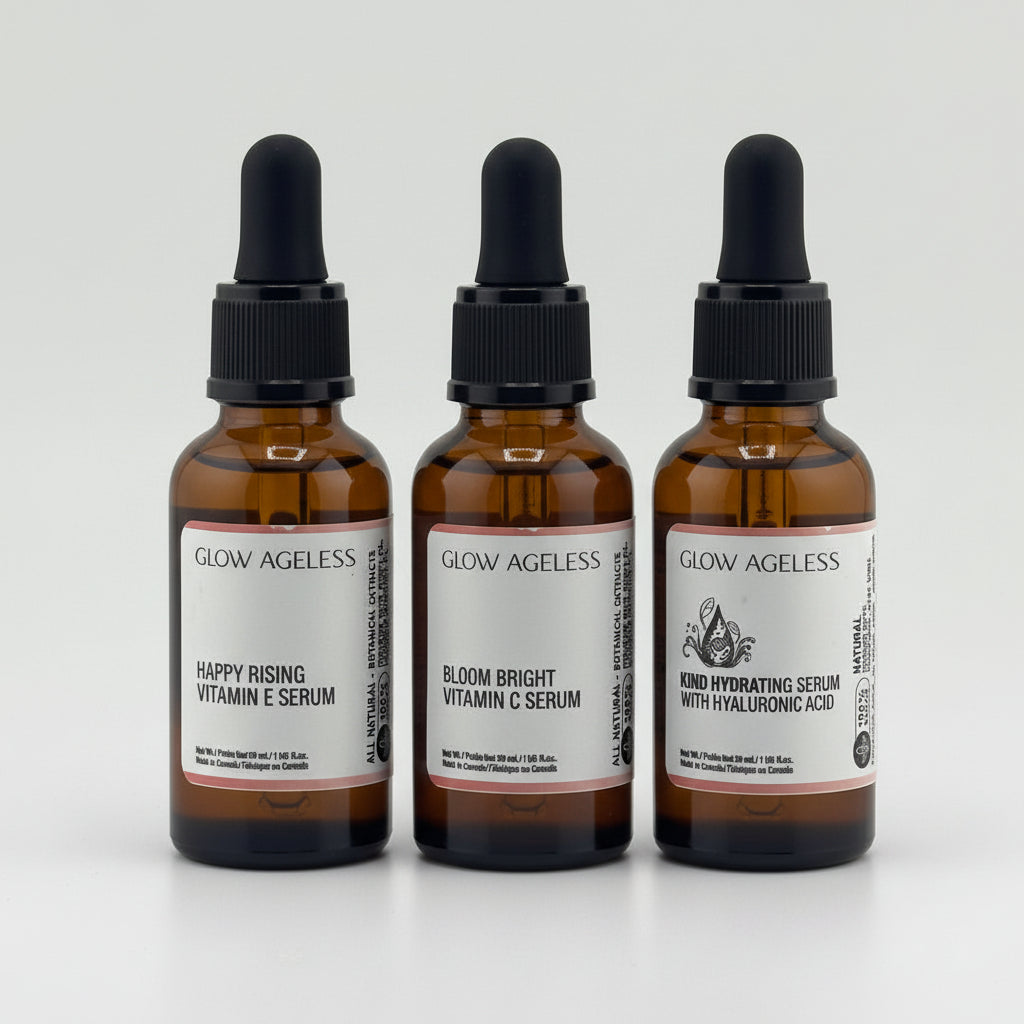 VITAMIN E, VITAMIN C & HYALURONSÄURE SERUM TRIO